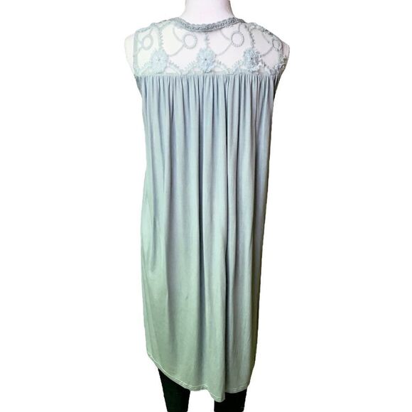 Women's 𝅺POL mint green floral lace boho open front vest size small - Picture 7 of 10